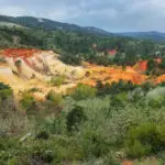 View of The Provencal Colorado in Provence region, France.